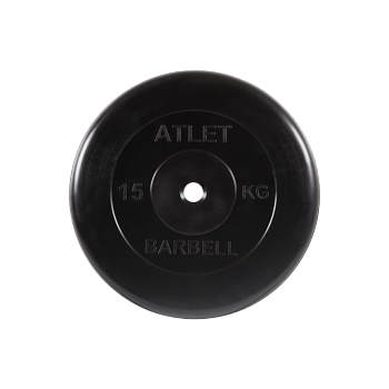 Обрезиненный блин 15 кг Barbell Atlet 26 мм