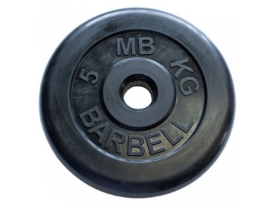 Блин черный 5 кг, 31мм (MB Barbell)